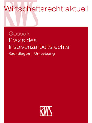 cover image of Praxis des Insolvenzarbeitsrechts